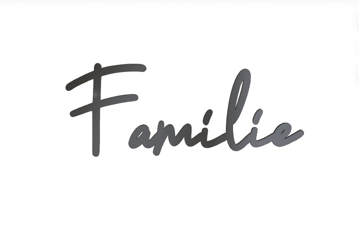 3D-Schriftzug "Familie"