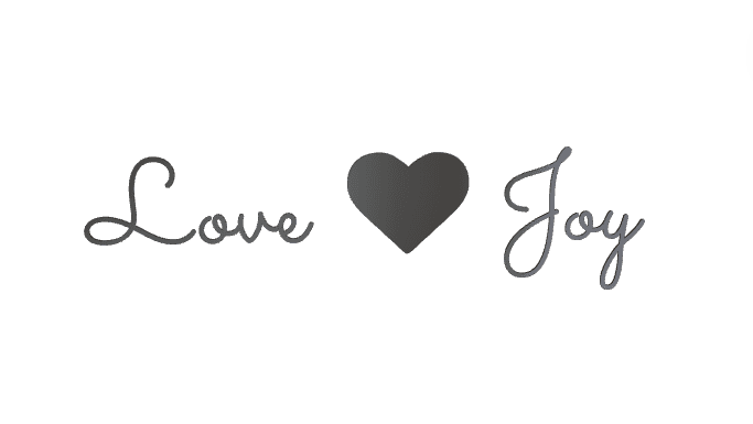 3D-Schriftzug "Love & Joy"