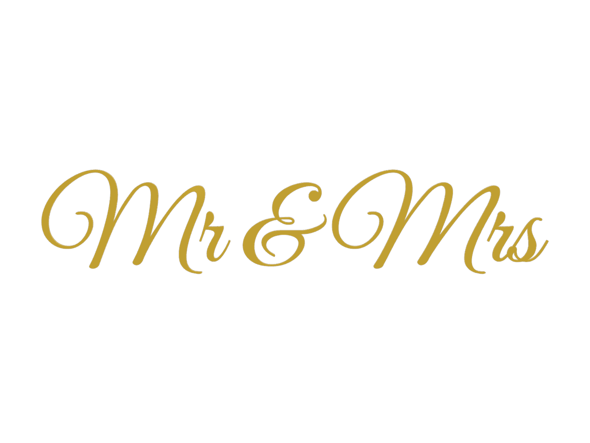 3D-Schriftzug "Mr & Mrs"