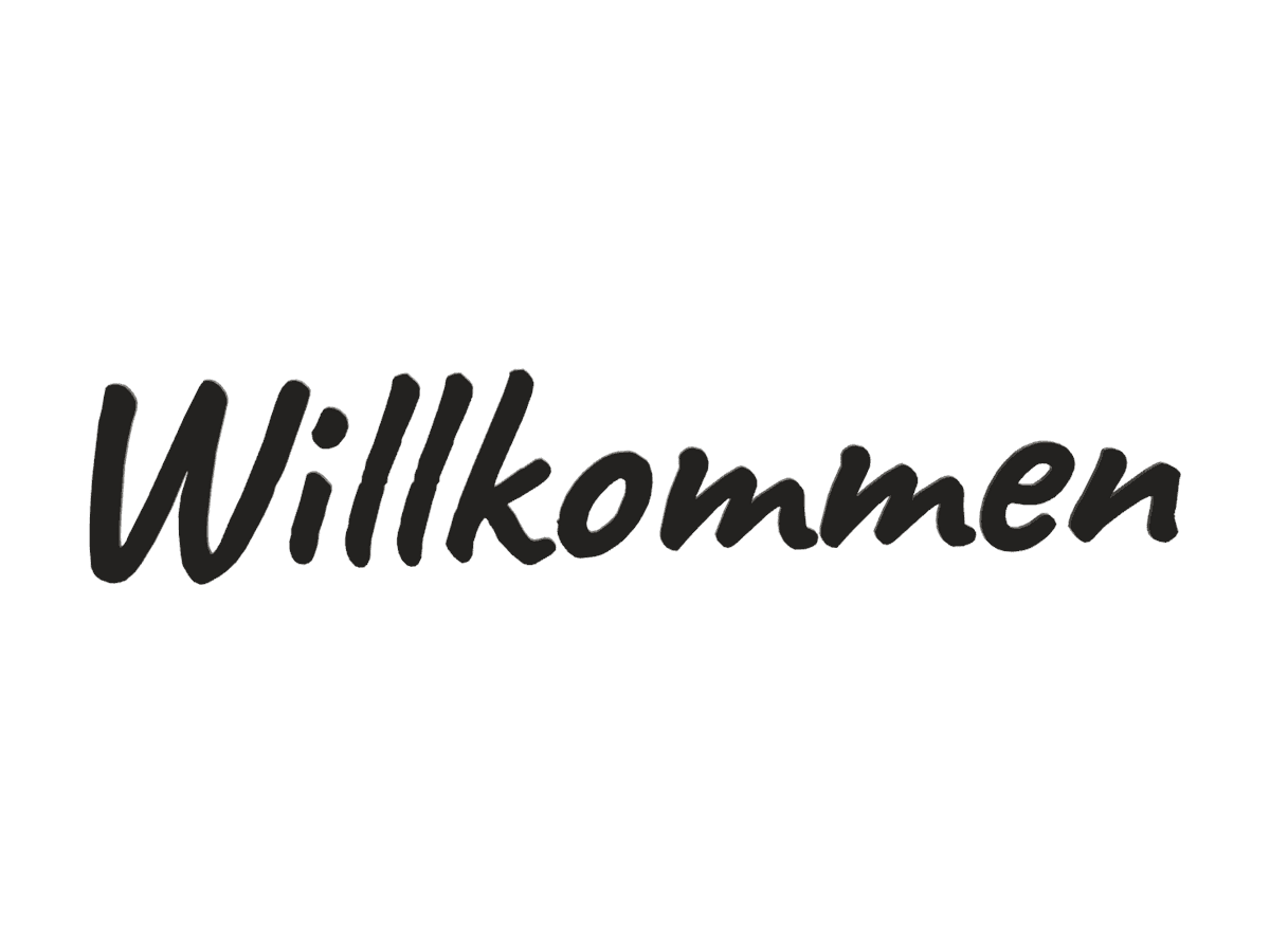 3D-Schriftzug "Willkommen"